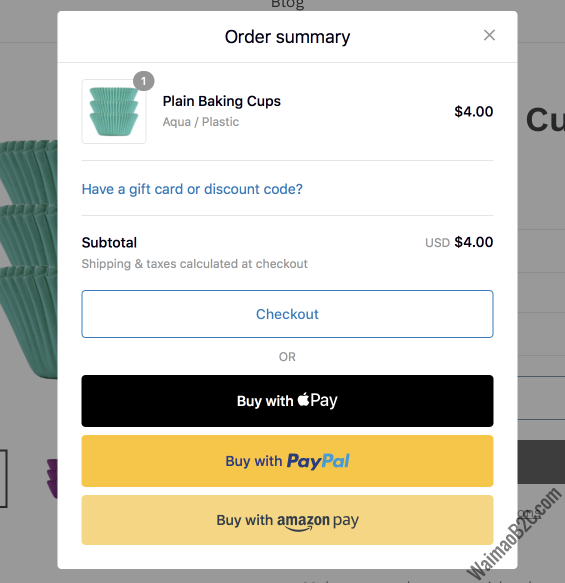 waimaob2c shopify教程 正文 如果你开通了amazon pay,apple pay支付